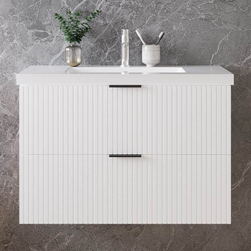 790mm Single Bathroom Vanity with Integrated Resin Basin