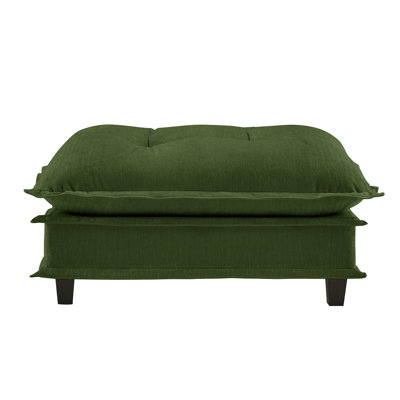 Chenille Fabric Ottoman For Living Room – Perfect Footrest, Spare Seat & Decorative Accent