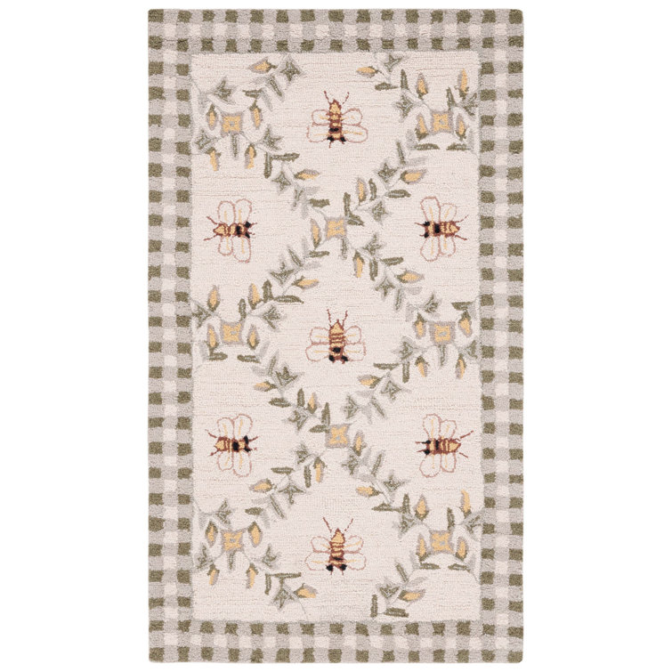 Elara Floral Handmade Wool Area Rug