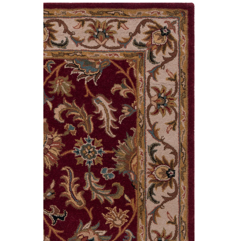 Cranmore Oriental Handmade Tufted Wool Red/Ivory Area Rug, Rectangle 8' x 10'