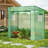 Outdoor Portable Walk-In Greenhouse With PE Cover Heavy-Duty Metal Frame Roll-Up Zipper Door