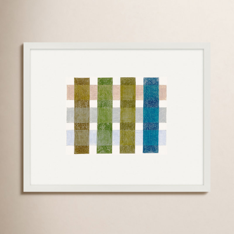Gridlock V Print by Beth James, White Framed, 16'' H X 20'' W X 1.25'' D