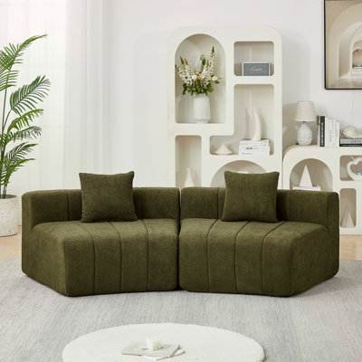 Canapé modulaire courbé Chenille