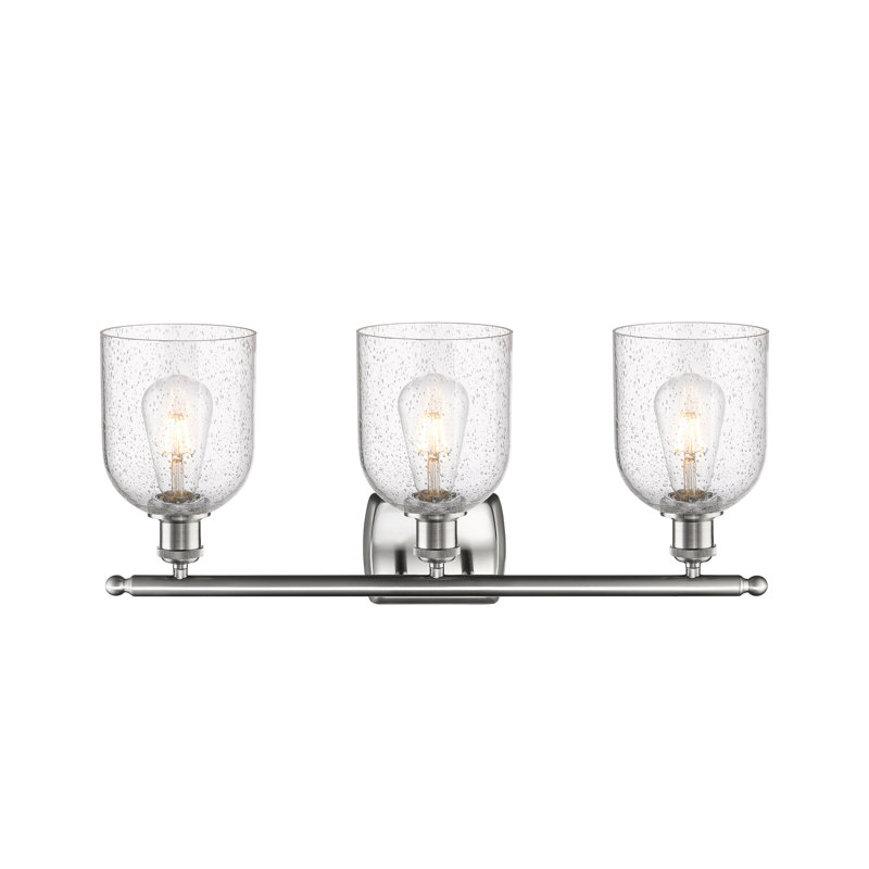 Anacaren 3 - Light Dimmable Vanity Light, Brushed Satin Nickel, Seedy