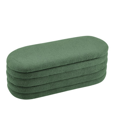 45" W Upholstered Storage Ottoman Bench, End of Bed Bench with Large Storage for Living Room, Bedroom, Entryway