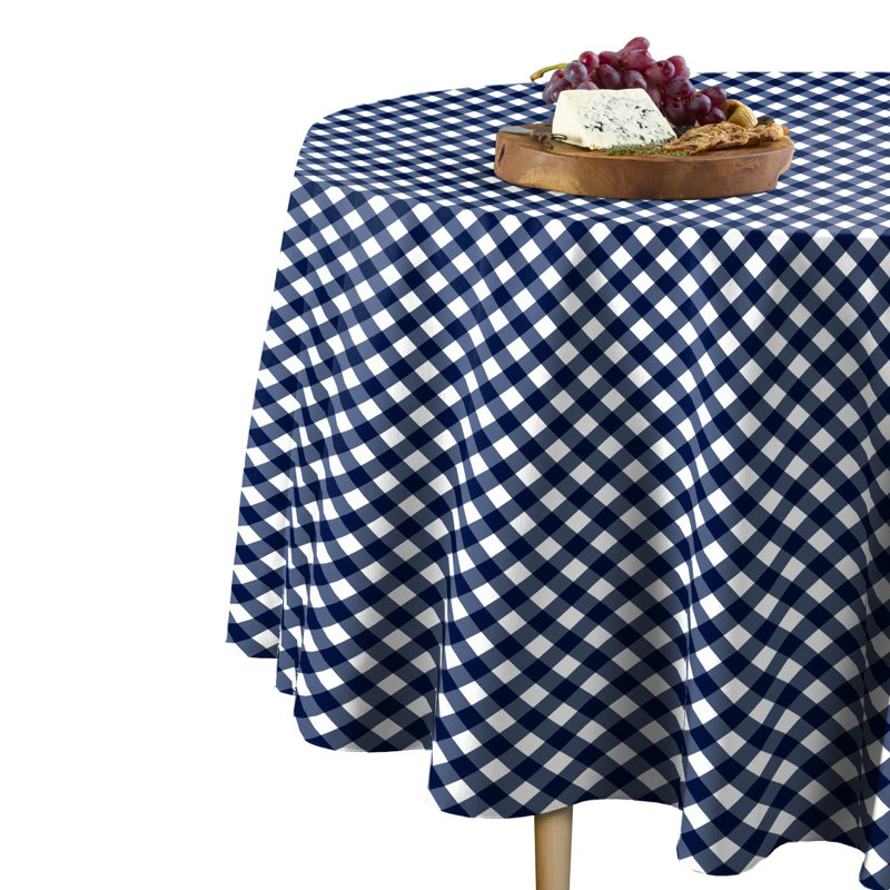 Artia Gingham Check Round Tablecloth, 60" x 60"
