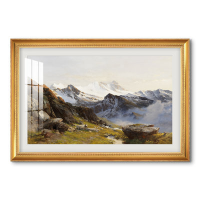 Le Großglockner vu du refuge Prager, 1890 - Edward Theodore Compton - Estampe encadrée sur mesure