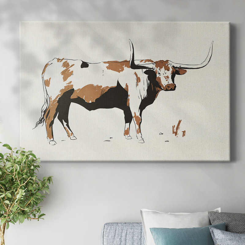 Terre Cotta Steer III-Toile tendue avec châssis
