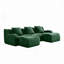 Canapé modulaire en tissu avec 2 repose-pieds Teddy, sans assemblage-1852965121