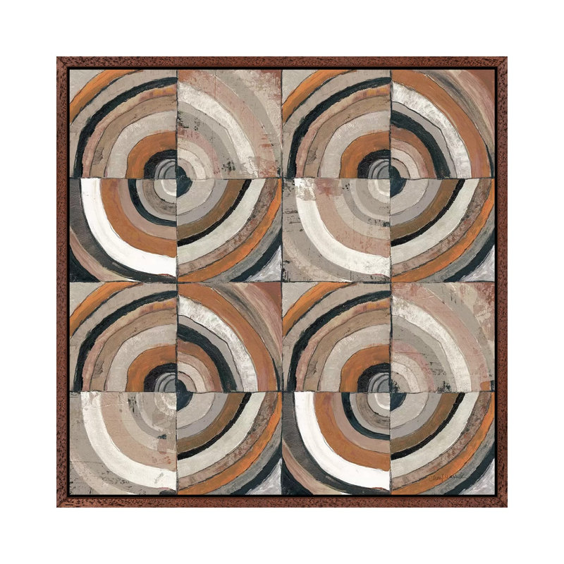 The Center I Abstract Warm by Cheryl Warrick - Print on Canvas, 93.98cm H x 93.98cm W x 3.81cm D