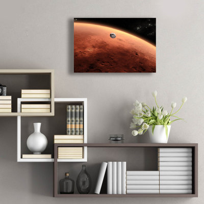  «Curiosity Approche Mars, Artist Concept» par la NASA, art mural en verre acrylique, 24 po x 16 po