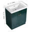 Ensemble de meuble-lavabo foncé 30 po - Lavabo en résine blanche et portes d'armoire à fermeture douce 2 unités-1778261526
