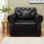 Repose-pieds Chesterfield compact en similicuir pour maison moderne