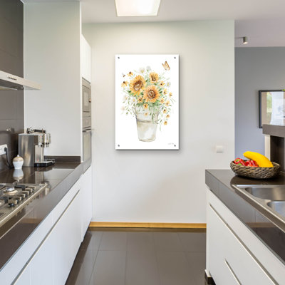 Sunflowers And Daisies 1' by Katrina Pete Acrylic Glass Wall Art