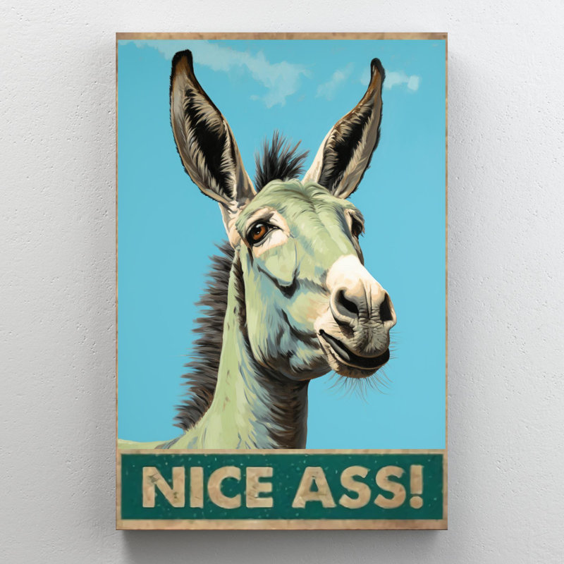 «Illiana Donkey Nice Ass», impression sur toile, H 36 po x l 24 po x P 1,25 po
