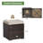 2-Pieces Patio Ottoman Set Outdoor Wicker Stool With Storage-989458074