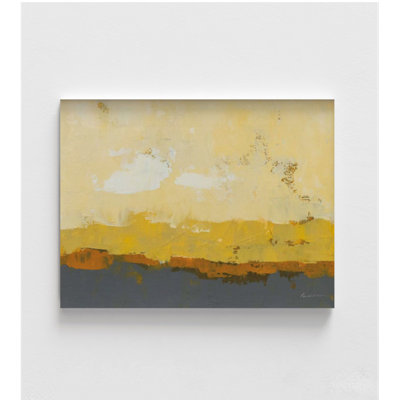 Golden Hour By Pamela Munger, Yellow Abstract Landscape Painting Print, Abstract Nature Oil Painting, Bright Warm Art Print, Framed Wall Art