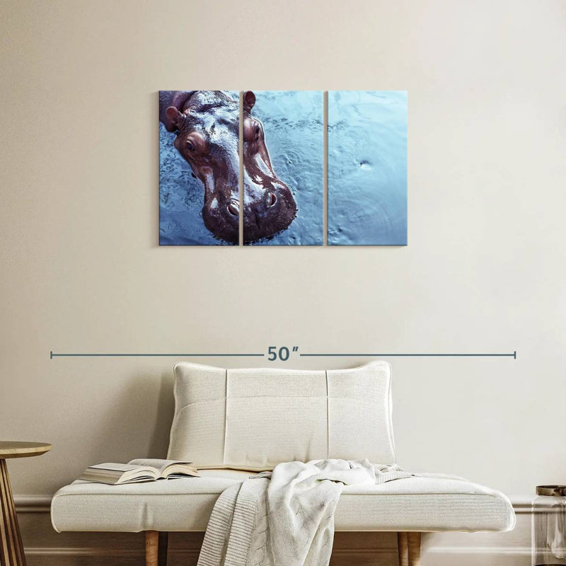 Brampt Floating Hippo, 20" H x 33" W
