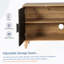 Porte de conception symétrique sculptée noire et cadre de couleur bois pour meuble télé-1709286773