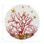 Coral Reef White Pink Vegan Leather Round Coasters-1453145869