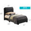 Élégant lit simple contemporain noir audacieux