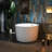 41'' x 41'' Freestanding Acrylic Round White Bathtub with Integrated Seat, Non-Slip Design-85747697