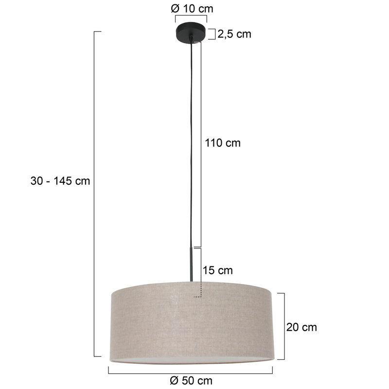 Durell 1 - Light Black Single Pendant, Grey