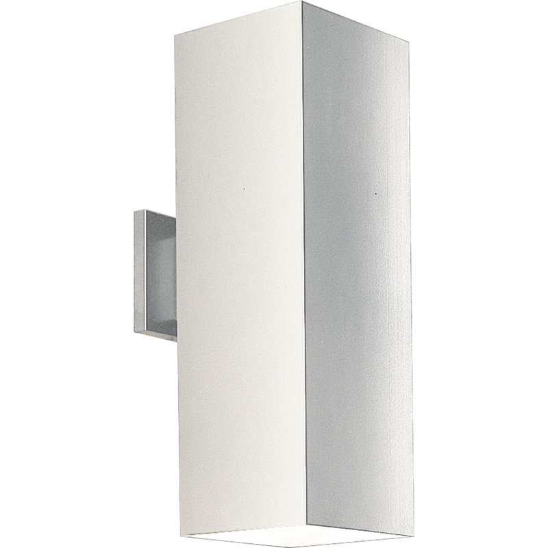 Applique murale d'extérieur à deux ampoules H 18 po Zoller, Blanc