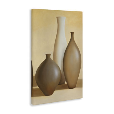 Art mural sur toile "Natural Pottery Bottles" par Arlene Stevens