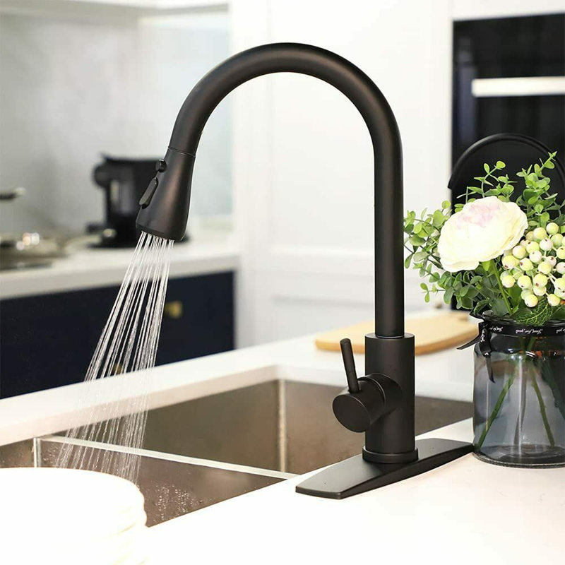 Senlesen Pull Out Kitchen Faucet, Black