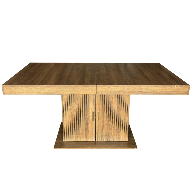 Table de salle à manger extensible avec rangement Table de salle à manger moderne et minimaliste pour 6 à 10 personnes