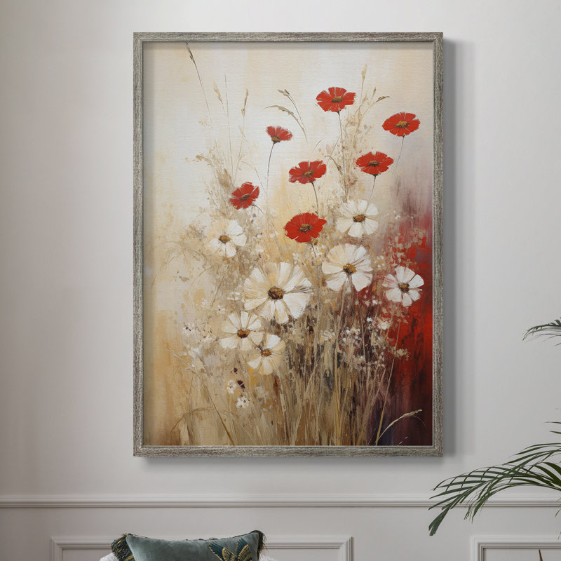 Reproduction encadrée FLORAL Series CECI - bois massif, H 21 po x l 17 po