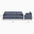 Keven 81'' Square Arms CAL117 Compliant Sofa-2143734345