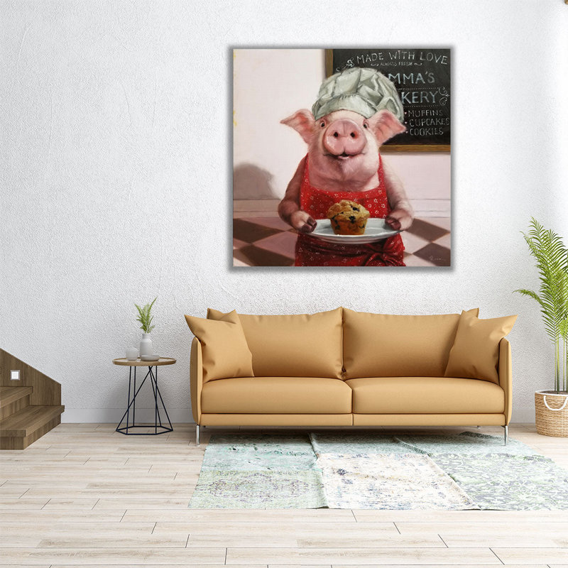 «Pinkies Bakery», reproduction d'art sur toile, H 12 po x l 12 po