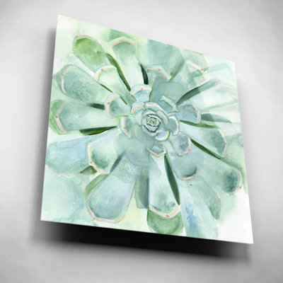 «Verdant Succulent IV» par Victoria Borges, art mural en verre acrylique