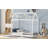 Twin Size Wooden House Bed, White-540313535