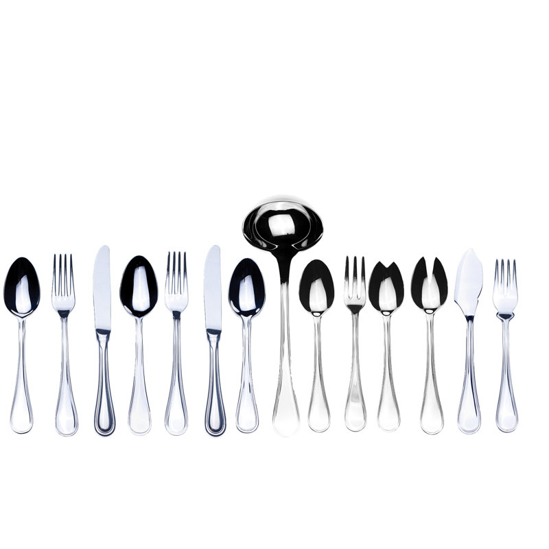 Ensemble de couverts Boheme avec couteaux H / H - 113 pièces - Acier inoxydable