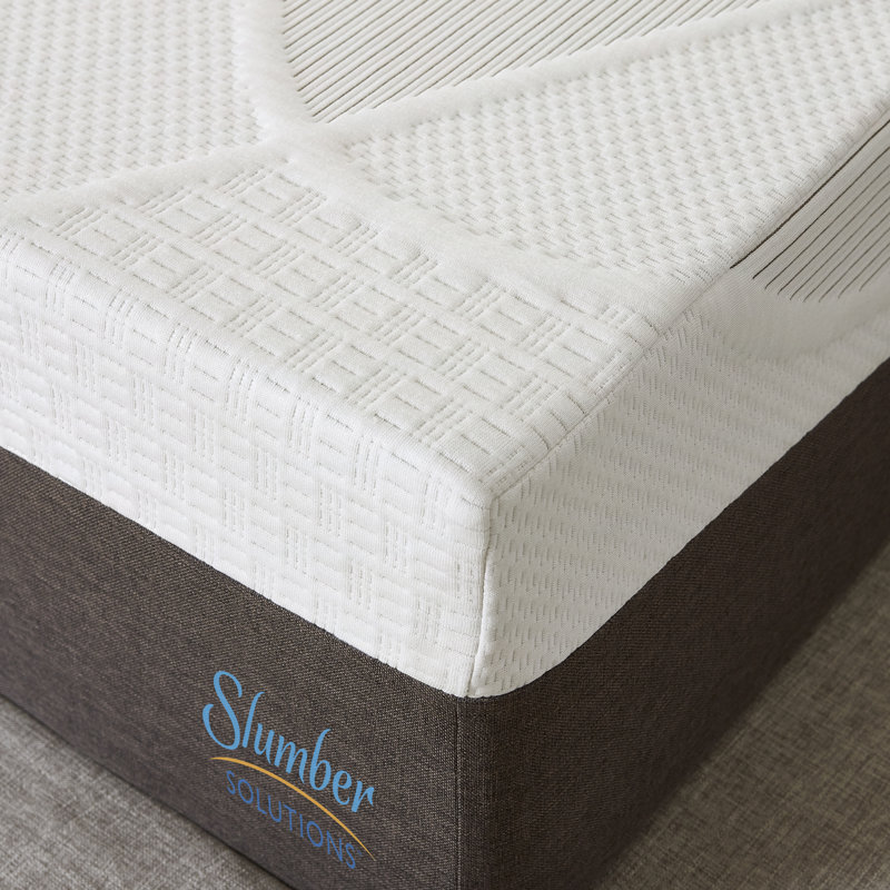 Slumber Solutions Firm Gel Memory Foam Mattress, Queen, 14"