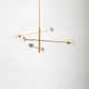 3 Light Metal Sputnik Chandelier