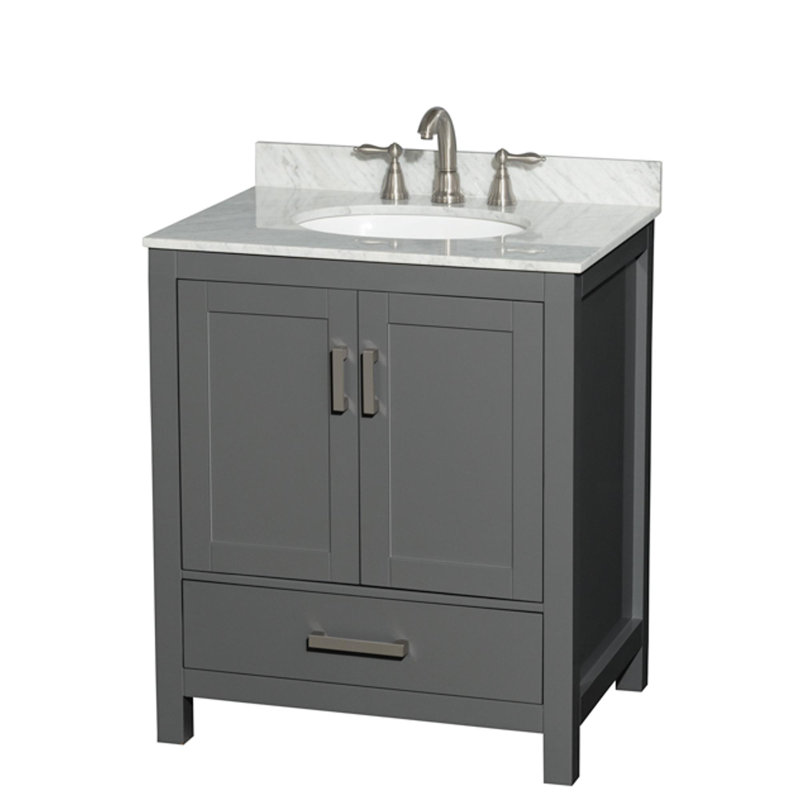 Sheffield 30" Single Bathroom Vanity Set, Dark Gray