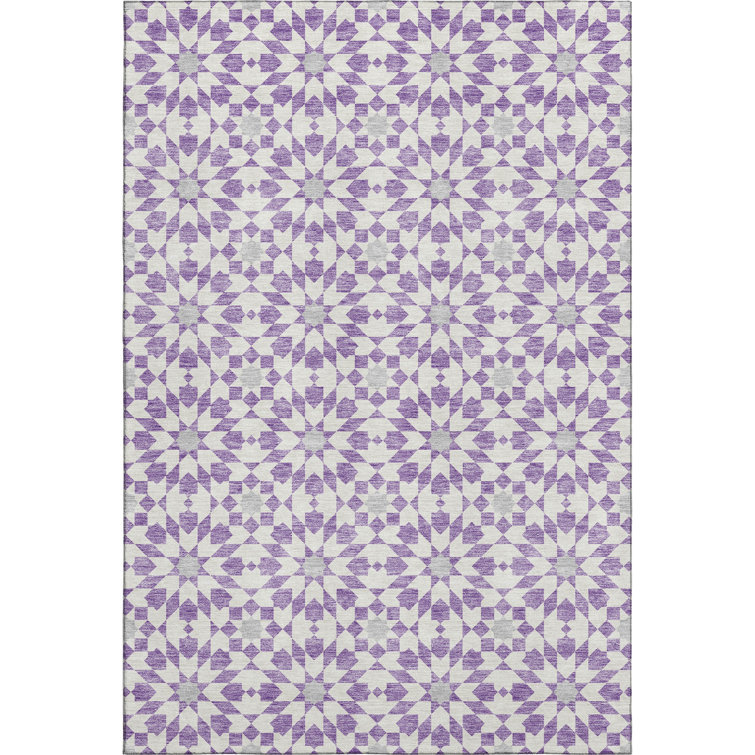 Premium Machine Washable Tweedy Lavender Rug