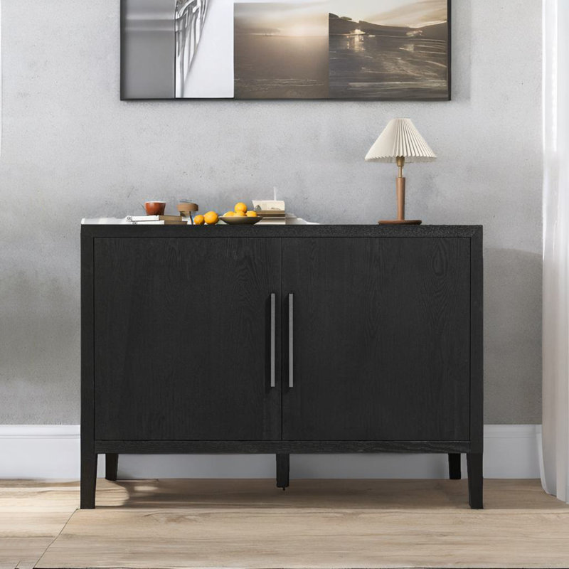 Armoire de rangement en bois, Black