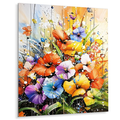 Parfum de l'été coquelicot II - coquelicots, décoration murale traditionnelle en métal