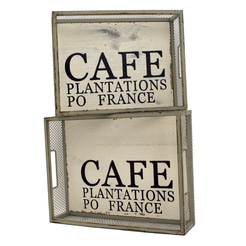 Ensemble de 2 plateaux à café Lause