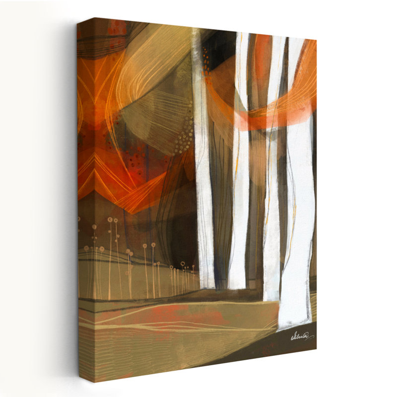 Ethereal Fall Forest - Abstracts Contemporary Landscape Art, H 24 po x l 16 po