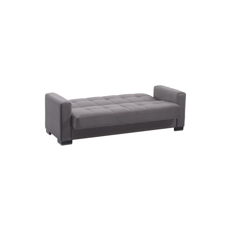 Canapé-lit rembourré avec rangement PrimeNest NimbusFlow Collection, Gris