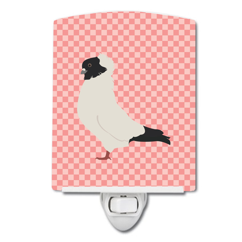 Noûn de nuit en céramique noun pigeon, Rose