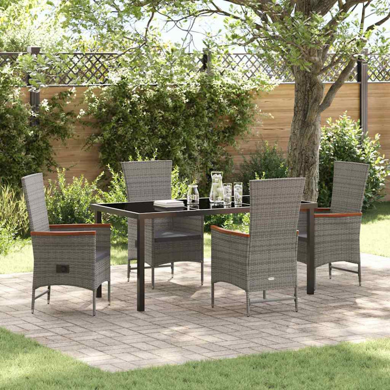 Patio Dining Set Table,, 5, 73 cm H x 160 cm W x 80 cm D, 4