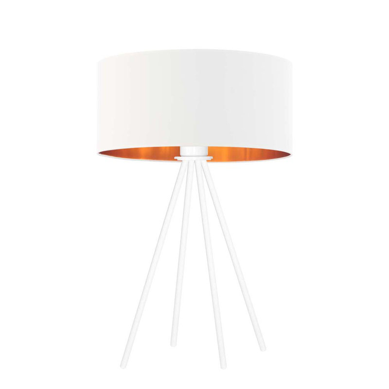 Orrville Metal Desk Lamp, White, White