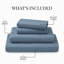 Ensemble de draps en bambou ultra doux - ensemble de 4 pièces - infroissable - feuilles de refroidissement avec poches profondes-612286707-612286664